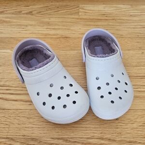 Crocs Lined Light Purple Clogs Size 12